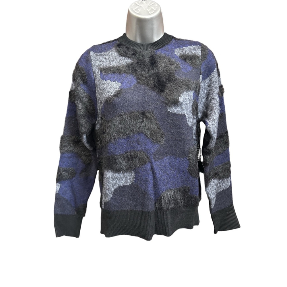 NWT Anatomie Wylie Navy Camo Crewneck sweater in size small retails $178